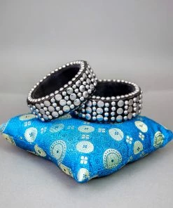 Miss Belly Dance 1.25" Wood Bangle With Nail Heads JEWELRY & ACCESSORIES