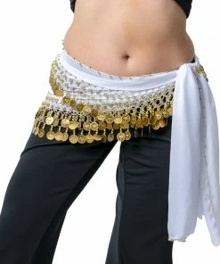 Miss Belly Dance Belly Dance Chiffon 3 Straight Rows Hip Scarf | TURKISTANI BOTTOMS