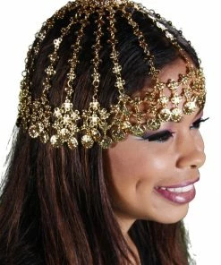 Miss Belly Dance JEWELRY & ACCESSORIES Belly Dance Coined Head Band Cap Headwear | CLEO 1