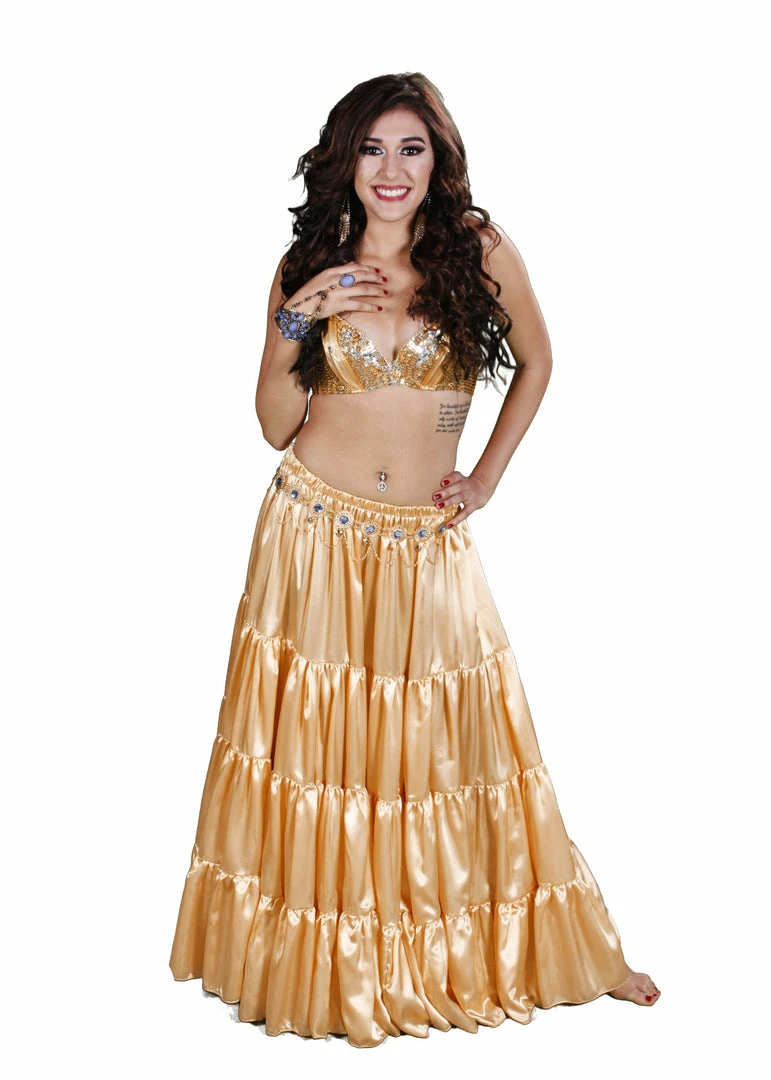 Miss Belly Dance Belly Dance Golden Skirt, Bra & Belt Costume Set | Princess Of Raqs 1 Miss Belly Dance Belly Dance Golden Skirt, Bra & Belt Costume Set | Princess Of Raqs
