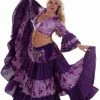 MissBellyDance Top & Skirt Sets Belly Dance 25 Yard Patterned Skirt, Top & Hip Scarf Costume Set | BATIK AND BELLY