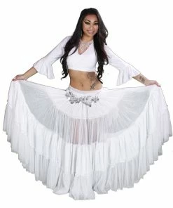 Miss Belly Dance Belly Dance Skirt, Top, & Hip Scarf Costume Set