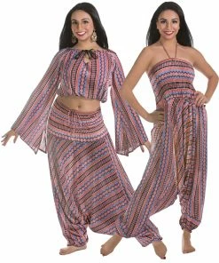 Miss Belly Dance Limited Edition | Belly Dance Patterned Harem Costume Set/Jumper | Turkiye Tourne BELLY DANCE COSTUMES