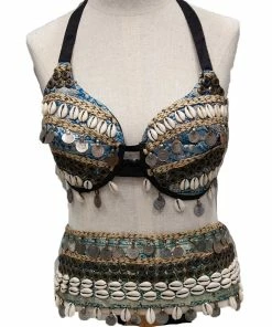Miss Belly Dance BELLY DANCE COSTUMES Belly Dance Tribal Bra & Wrap Belt Costume