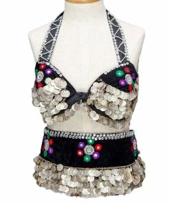Miss Belly Dance Belly Dance Tribal Bra And Hip Wrap Costume Set BELLY DANCE COSTUMES