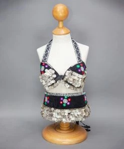 Miss Belly Dance Belly Dance Tribal Bra And Hip Wrap Costume Set BELLY DANCE COSTUMES