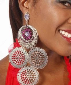 Miss Belly Dance Belly Dance Pin Wheel Earrings | TRICO CIRC