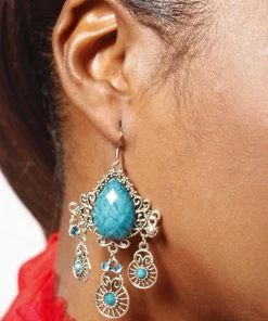 Miss Belly Dance Belly Dance Large Stone Earrings | WATER DROPLET