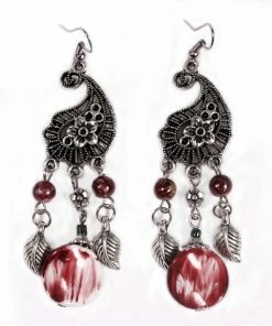 Miss Belly Dance Belly Dance Color Stone & Leaf Earrings | RAQS SONNER
