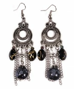 Miss Belly Dance Belly Dance Circular Chain & Stone Earrings | QINXO GEMS