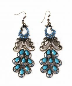Miss Belly Dance Belly Dance Long Colorful Stoned Earrings | PEACOCK'S PRIDE