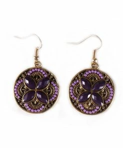 Miss Belly Dance Belly Dance Flower Stoned Earrings | SUN STONE