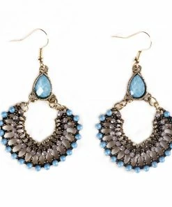 Miss Belly Dance Belly Dance Half Circle Stoned Earrings | LEAFLET