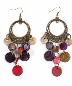 Miss Belly Dance Belly Dance Circular Colorful Stoned Earrings | RAQS CANDY