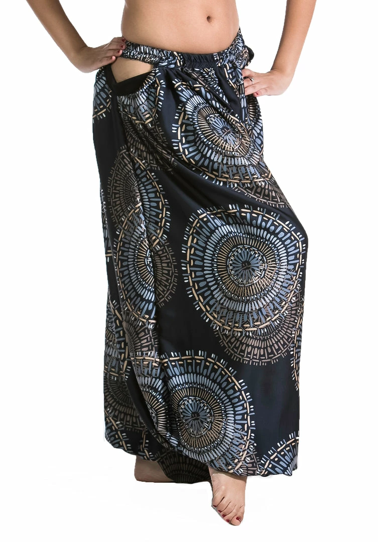 Miss Belly Dance BOTTOMS Belly Dance Satin Harem Pants With Side Cutouts | PERISA PANTALOONS 1 Miss Belly Dance BOTTOMS Belly Dance Satin Harem Pants With Side Cutouts | PERISA PANTALOONS