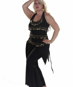 Miss Belly Dance BELLY DANCE COSTUMES Belly Dance Plus Sized Lycra Pants & Top Costume Set | Dazzling Masri