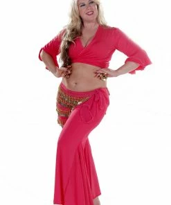Miss Belly Dance Belly Dance Lycra Harem Pants, Top & Hip Scarf Costume Set | Raqs Choli 2 BELLY DANCE COSTUMES