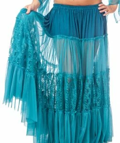 Miss Belly Dance Belly Dance Lace & Sheer 25 Yard Skirt | LACE OF BELEZA 10 Miss Belly Dance Belly Dance Lace & Sheer 25 Yard Skirt | LACE OF BELEZA