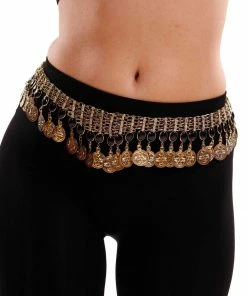 Miss Belly Dance BELLY DANCE TRIBAL COIN BELT WITH GEMS | GARONA OPA JEWELRY & ACCESSORIES