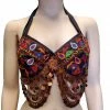 Miss Belly Dance Belly Dance Embroidered Tribal Bra With Coins | TOPS