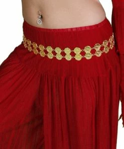 Miss Belly Dance Belly Dance 2 Row Coin Belt | YA DOBLE JEWELRY & ACCESSORIES