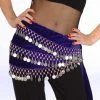 Miss Belly Dance Belly Dance 3 Straight Rows Velvet Hip Scarf | VOLITAL BOTTOMS