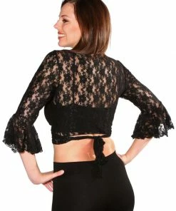 Miss Belly Dance TOPS Belly Dance Bell Sleeve Lace Top | BELLENE