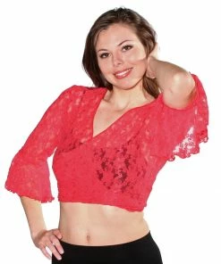 Miss Belly Dance TOPS Belly Dance Bell Sleeve Lace Top | BELLENE