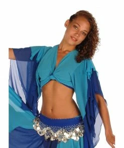 Miss Belly Dance Belly Dance Chiffon 2-Color Choli Top | TOURNE AND SWIRL Choli Tops