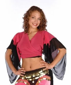 Miss Belly Dance Belly Dance Chiffon 2-Color Choli Top | TOURNE AND SWIRL Choli Tops