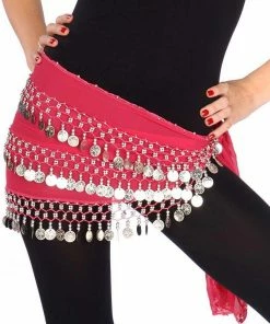 Miss Belly Dance Belly Dance Chiffon 3 Straight Rows Hip Scarf | TURKISTANI BOTTOMS