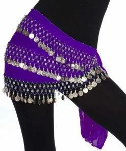 Miss Belly Dance Belly Dance Chiffon 3 Straight Rows Hip Scarf | TURKISTANI BOTTOMS