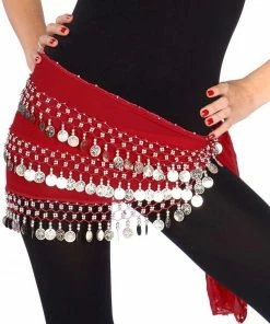 Miss Belly Dance Belly Dance Chiffon 3 Straight Rows Hip Scarf | TURKISTANI BOTTOMS