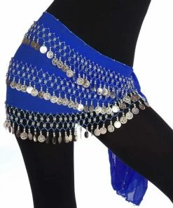 Miss Belly Dance Belly Dance Chiffon 3 Straight Rows Hip Scarf | TURKISTANI BOTTOMS