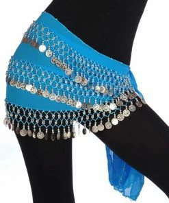 Miss Belly Dance Belly Dance Chiffon 3 Straight Rows Hip Scarf | TURKISTANI BOTTOMS