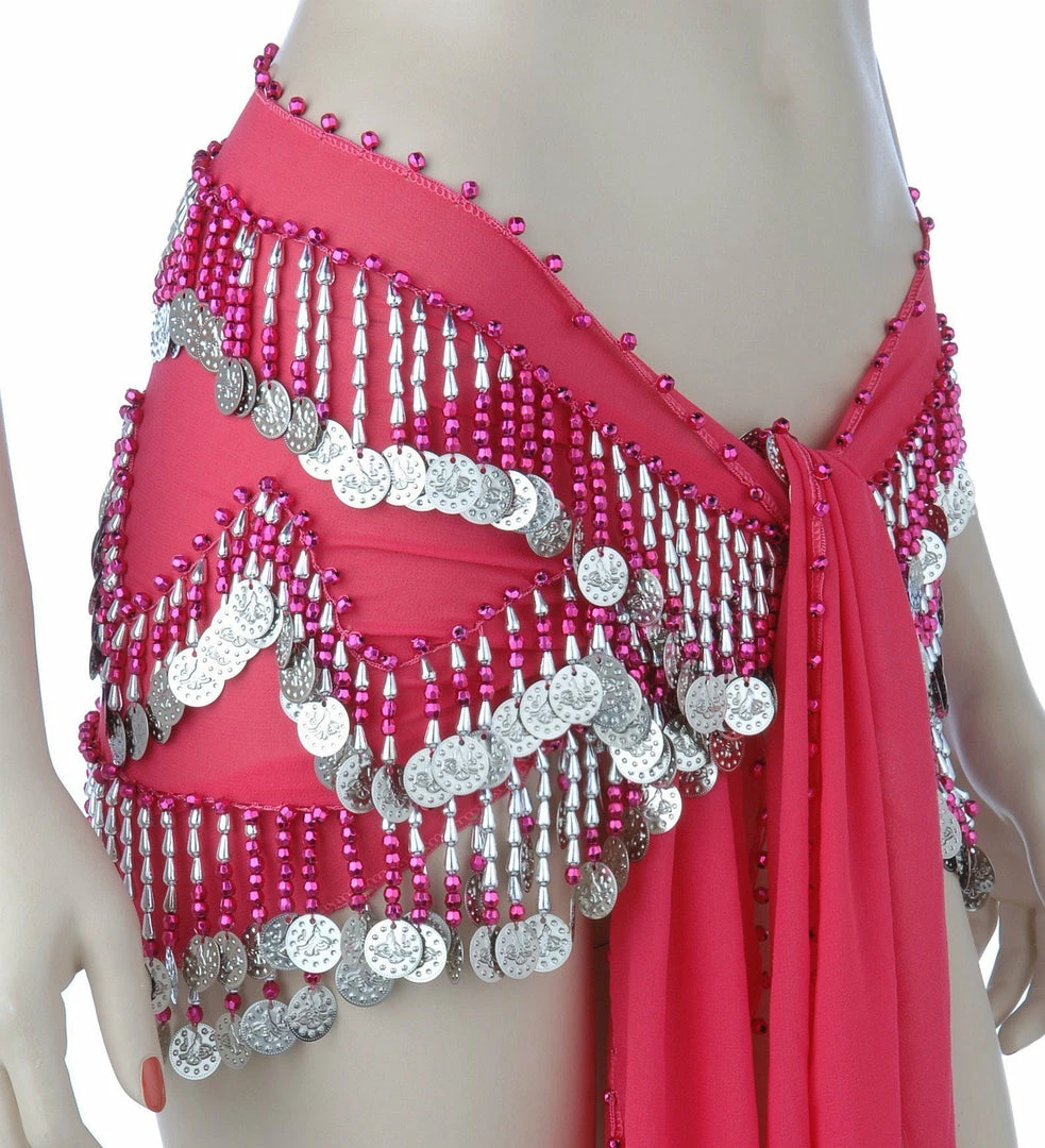 Miss Belly Dance Belly Dance Chiffon Colorful Beaded Hip Scarf | DYNAMITE DUNES 13 Miss Belly Dance Belly Dance Chiffon Colorful Beaded Hip Scarf | DYNAMITE DUNES