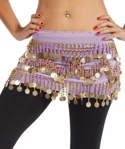 Miss Belly Dance Belly Dance Chiffon Colorful Beaded Hip Scarf | DYNAMITE DUNES