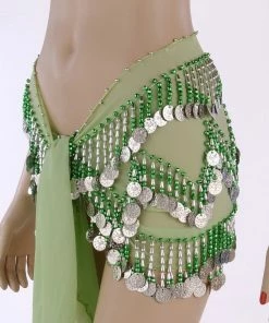 Miss Belly Dance Belly Dance Chiffon Colorful Beaded Hip Scarf | DYNAMITE DUNES 20 Miss Belly Dance Belly Dance Chiffon Colorful Beaded Hip Scarf | DYNAMITE DUNES