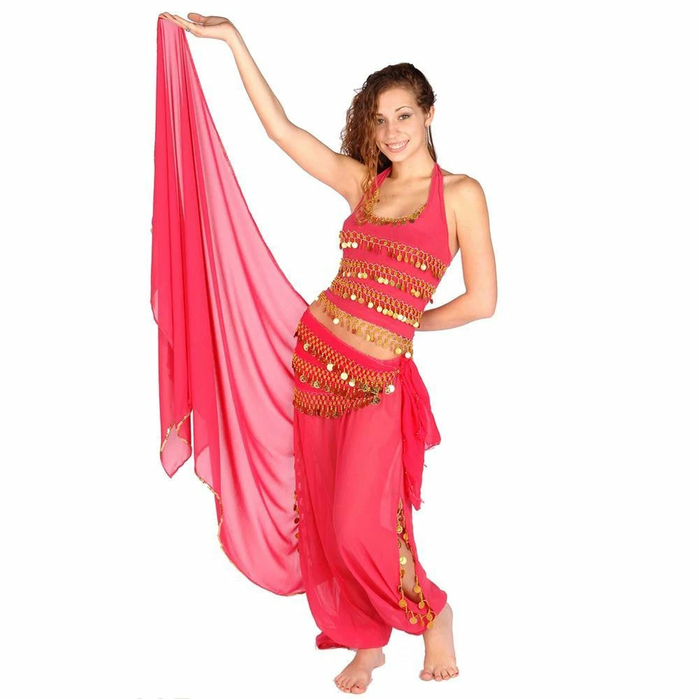 Miss Belly Dance Belly Dance Chiffon Harem Pants, Top, Hip Scarf & Veil Costume Set | FESTIVAL FLAIR BELLY DANCE COSTUMES 3 Miss Belly Dance Belly Dance Chiffon Harem Pants, Top, Hip Scarf & Veil Costume Set | FESTIVAL FLAIR BELLY DANCE COSTUMES