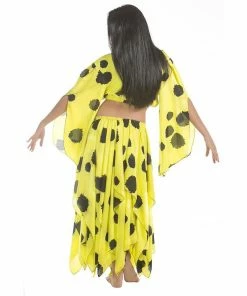 Miss Belly Dance BELLY DANCE COSTUMES Belly Dance Chiffon Polka Dot Skirt, Top, & Coined Belt | SPRITE