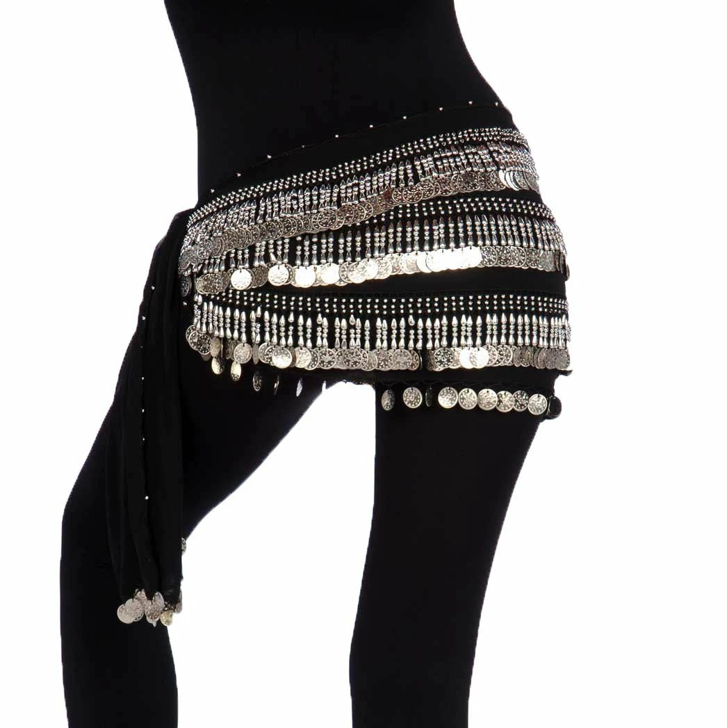 Miss Belly Dance Belly Dance Chiffon Rectangular 4 Straight Rows Teardrop Hip Scarf | BELADI BOTTOMS 1 Miss Belly Dance Belly Dance Chiffon Rectangular 4 Straight Rows Teardrop Hip Scarf | BELADI BOTTOMS