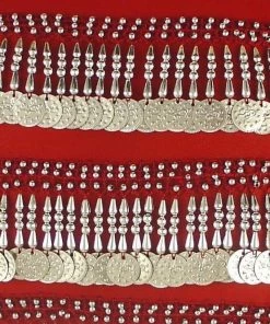 Miss Belly Dance Belly Dance Chiffon Rectangular 4 Straight Rows Teardrop Hip Scarf | BELADI BOTTOMS