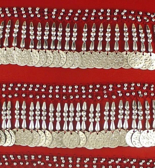 Miss Belly Dance Belly Dance Chiffon Rectangular 4 Straight Rows Teardrop Hip Scarf | BELADI BOTTOMS 2 Miss Belly Dance Belly Dance Chiffon Rectangular 4 Straight Rows Teardrop Hip Scarf | BELADI BOTTOMS