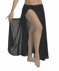 Miss Belly Dance Belly Dance Chiffon Skirt With Side Slit | SIMPLY SHEER