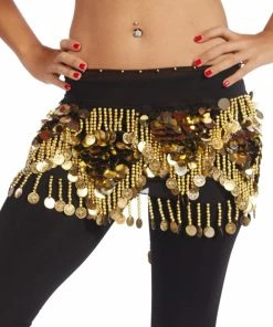 Miss Belly Dance Belly Dance Chiffon Trianglar Paillette Hip Scarf | RAISSAT