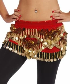 Miss Belly Dance Belly Dance Chiffon Trianglar Paillette Hip Scarf | RAISSAT