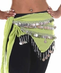 Miss Belly Dance BOTTOMS Belly Dance Chiffon Zig Zag Design Hip Scarf | STARLIT DREAM