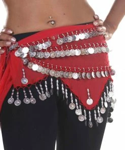 Miss Belly Dance BOTTOMS Belly Dance Chiffon Zig Zag Design Hip Scarf | STARLIT DREAM
