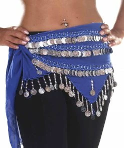 Miss Belly Dance BOTTOMS Belly Dance Chiffon Zig Zag Design Hip Scarf | STARLIT DREAM