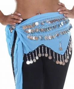 Miss Belly Dance BOTTOMS Belly Dance Chiffon Zig Zag Design Hip Scarf | STARLIT DREAM